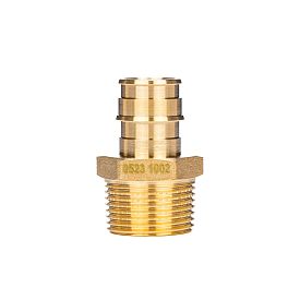 USYSTEMS штуцер с наружной резьбой латунный для труб PE-Xa 20-R1/2"НР, тип 1 '85Ф