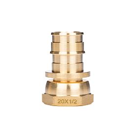 USYSTEMS штуцер с накидной гайкой латунный для труб PE-Xa 20-G1/2"НГ, тип 1 '75Ф