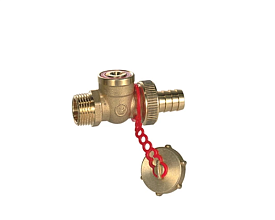 Кран шаровой сливной Giacomini R608 Ду 10 Ру10 НР 3/8" под отв...