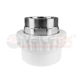 Муфта переходная с наружной резьбой 40 х 1 1/2" под ключ (24/6) (Valfex) БЕЛАЯ