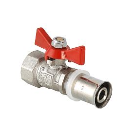 Кран шаровый Valtec VT.242.N.1604 16х1/2 вн латунный под пресс соед...