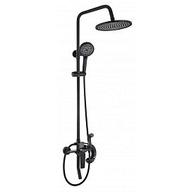 Душевая система КС BLACK (3054245-2) d35, пов.изл,верхн,ручной,техн.душ