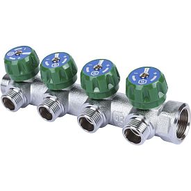 SMB-6849-341204 STOUT Коллектор регулирующий 3/4", 4 отвода 1/...