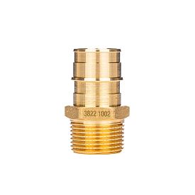 USYSTEMS штуцер с наружной резьбой латунный для труб PE-Xa 25-R1"НР, тип 1 '35Ф