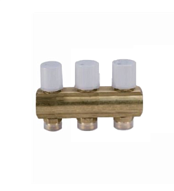 R553VY043, Коллектор с термостатическими клапанами, 1" x 3/4"E /3