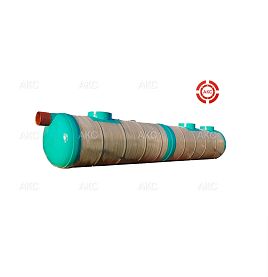 Локальное очистное сооружение ЛОС, 60 л/с, 2400х12000 мм, из стекло...