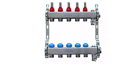 USYSTEMS коллектор FT с расходомерами стальной, выходы 5x3/4 Евроконус '1Ф