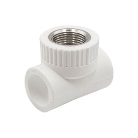 Тройник комб. вн 25х3/4''х25 EVER® plast БЕЛЫЙ (Россия)*