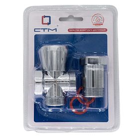 Вентиль трехпроходной СТМ 3/4"х3/4"х3/4" ш/ш/г с удл...