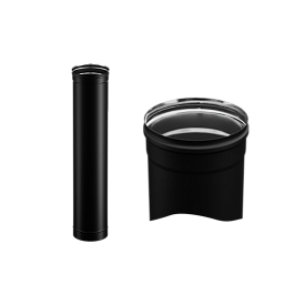 Ferrum Blackside Дымоход 1,0 м (430/0,8 мм/эмаль/600° черная) Ф115