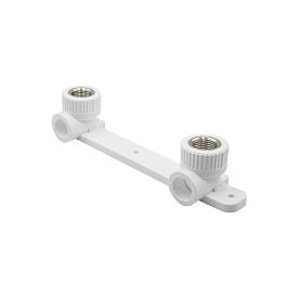 Уголок комб. вн 20х1/2'' с креплением двойной EVER® plast БЕЛЫЙ (Россия)*