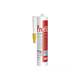 Герметик силикон санитарный 270мл картридж бесцветный Profil Soudal 124253
