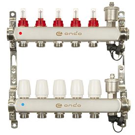 Коллекторная группа ONDO нерж сталь 5 вых. в сборе с автоматическим...