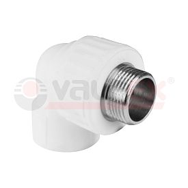 Угольник переходной с наружной резьбой 20х3/4" (75/15) (Valfex) БЕЛЫЙ