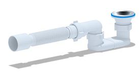 Сифон д/поддона плоск 1 1/2''x40 гофр 40х50 нерж/сетка АНИ Пласт E015
