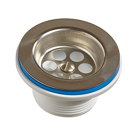 Выпуск мойки 1 1/2" нерж/сетка Орио А-4004-02