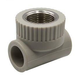 Тройник комб. вн 20х3/4''х20 EVER® plast СЕРЫЙ (Россия)