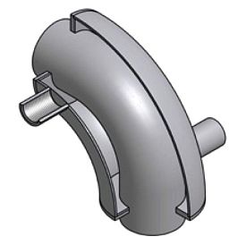 Отвод 90&deg;_AISI 304_33010 с рубашкой обогрева_DN 25_NIOB
