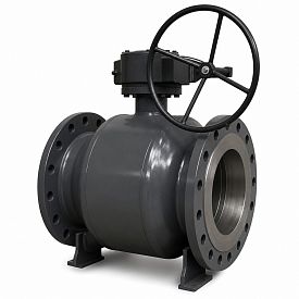 Кран шаровой полнопроходной фланцевый с редуктором LD, КШЦФР, Ду350...