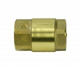 Клапан обратный пружинный GENEBRE 3121 07 DN032 PN18, корпус - латунь, клапан - латунь + NBR, ВР/ВР