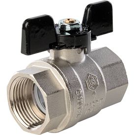 Кран шаровой полнопроходной STOUT, BP/BP, DN 1 PN 50, латунный, руч...