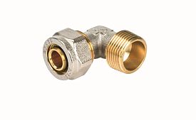 Угольник 90° обжим НР, 16x1/2"