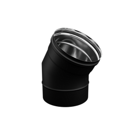 Ferrum Blackside Колено угол 135° (430/0,8 мм/эмаль/600° черная) Ф115