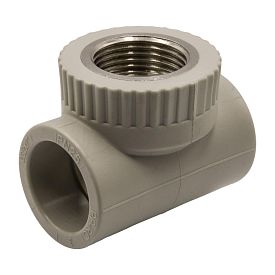Тройник комб. вн 32х1''х32 EVER® plast СЕРЫЙ (Россия)*
