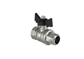 Кран шаровой латунный VALFEX DeltaPro для ВОДЫ 3/4" ВР/НР бабо...