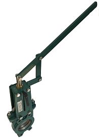 Задвижка шиберная Tecofi VG4400-02NI0250 DN 250 PN 10 с рычагом, ко...