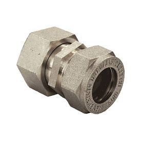 Муфта лат Ду15х3/4" ЕК обж/м никель STAHLMANN SSFL1503/4BEFE