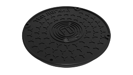 Люк колодца FD-plast, 400/343 мм, внутренний/наружный, черный, 5843
