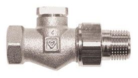 Клапан запорный Herz RL-1 проходной DN 1/2" PN 25 латунный, дл...