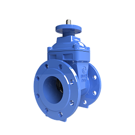 Задвижка с обрезиненным клином Ridval тип RVG 12 DN300 PN10/16 чугу...