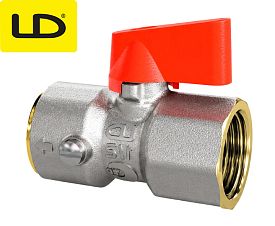 Кран шаровой LD Pride, Ду 15, Ру 40, М20, никелированный, для маном...