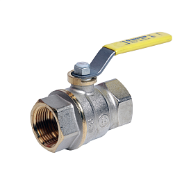 Кран для газа Giacomini R730G Ду 40 Ру 16 1 1/2" латунный нике...