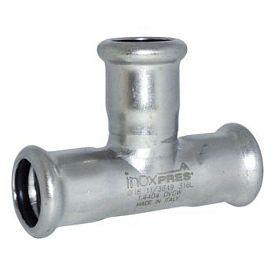 Тройник нерж AISI 316L Дн22 пресс Inoxpres RM 182022000
