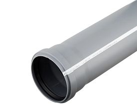 Труба PP-H VALFEX, BASE, Дн 110х2,7, L=1000м, с раструбом, серая, в/к, 201100100