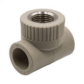Тройник комб. вн 20х1/2''х20 EVER® plast СЕРЫЙ (Россия)
