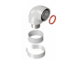 Колено Royal Thermo диам, 60/100L FF 90гр