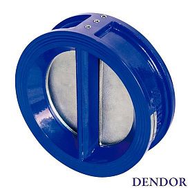 Клапан обратный двухстворчатый DENDOR тип 010C DN 100 PN16, межфлан...