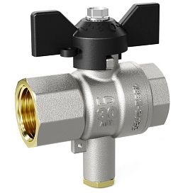 Кран шаровой LD Pride, DN 15, PN 40, латунный, для датчика температ...