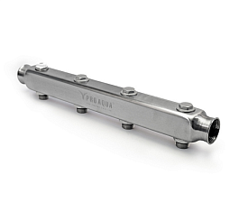 PRO AQUA Коллектор нерж.ст межосев. расстояние 100 мм 4 выхода, 390 мм, 1 1/4x3/4