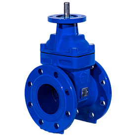 Задвижка с обрезиненным клином Ridval тип RVG 12 DN400 PN10/16 чугу...