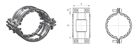 Зажим Грип (Кралле) DN150 5 бар