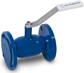 Кран шаровой Temper, 283, DN 15, PN 40, L=130 мм, фланец, стандартн...