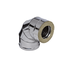 Ferrum GS 30-50 Сэндвич-колено 90° (430/0,5мм + нерж.) Ф100х200