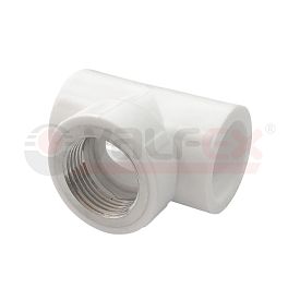 Тройник переходной с внутренней резьбой 32х1"х32 PRO (30/10) (Valfex) БЕЛЫЙ