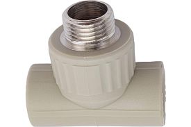 Тройник комб с нар резьбой 20*1/2" PPRC FD_СЕРЫЙ