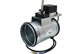 Регулирующая заслонка TECHNO TKD125-02DN/24V круглая, d= 125мм с ри...